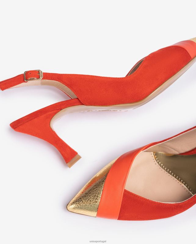 Unisa sapato bico fino slingback. mulheres 6V2Z61325 vermelho