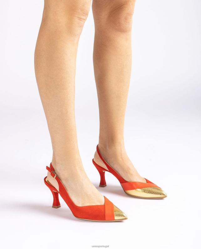 Unisa sapato bico fino slingback. mulheres 6V2Z61325 vermelho