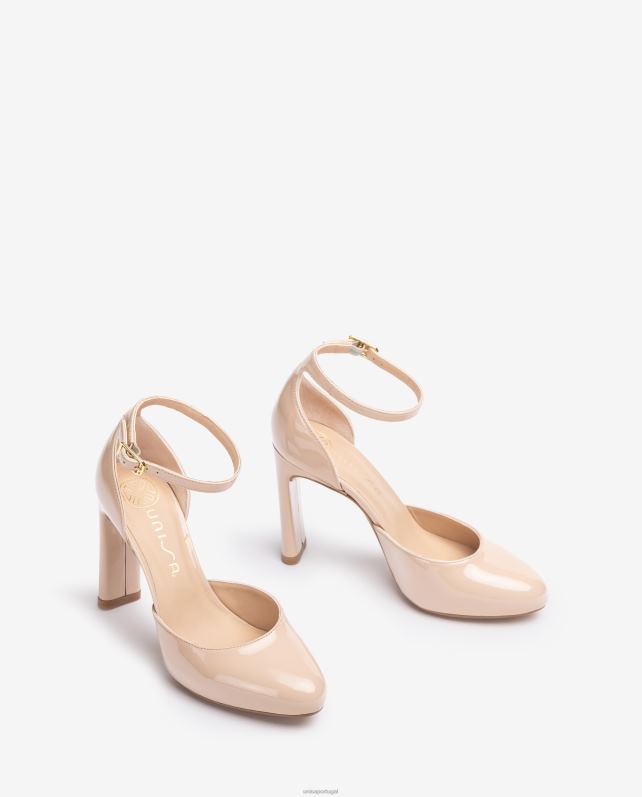 Unisa sapato salto alto d'orsay tira no tornozelo mulheres 6V2Z6521 gracioso