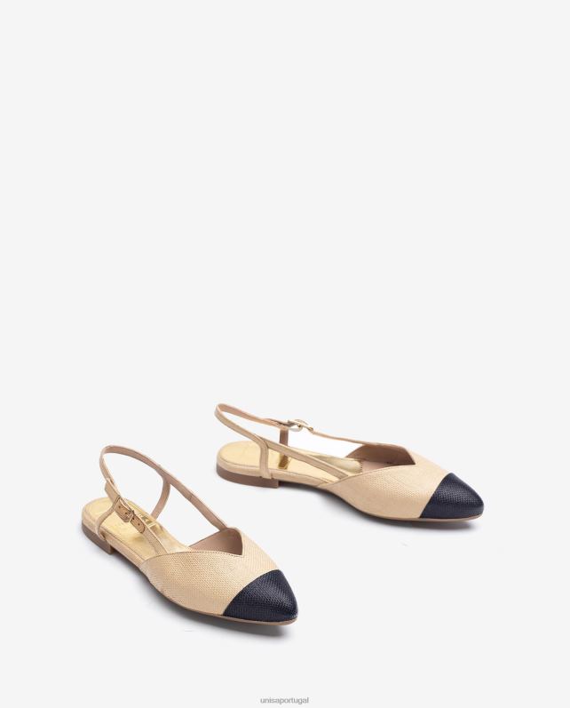 Unisa sapato slingback bicolor mulheres 6V2Z61321 gracioso