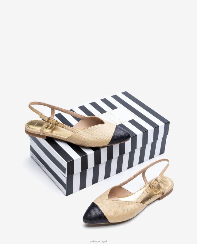 Unisa sapato slingback bicolor mulheres 6V2Z61321 gracioso