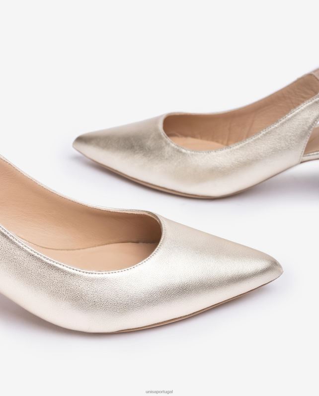 Unisa sling de couro com efeito metalizado mulheres 6V2Z6500 moda