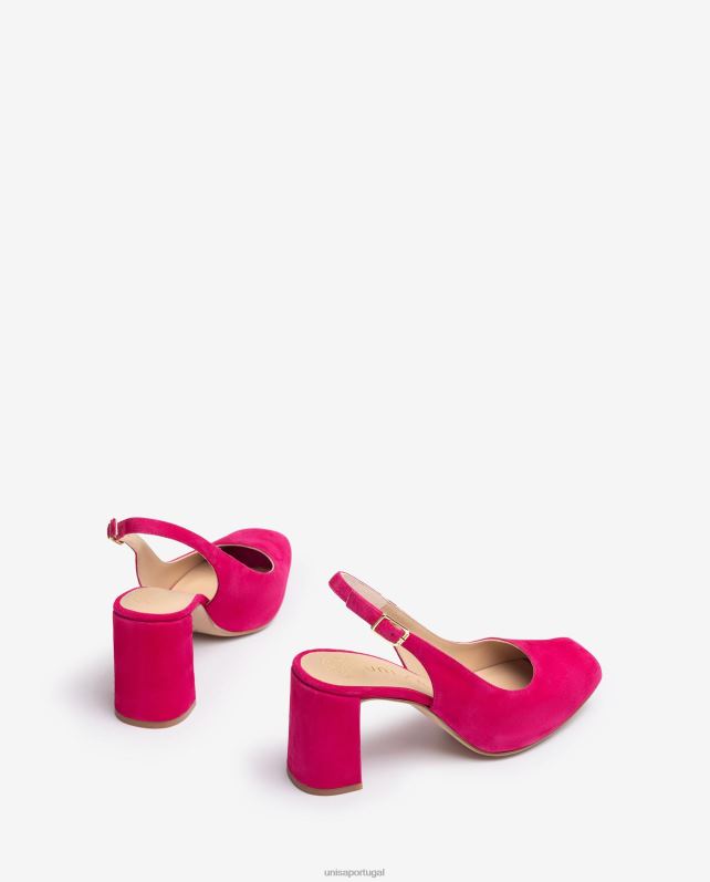 Unisa sling peep toe quadrado para trás mulheres 6V2Z6526 rosa