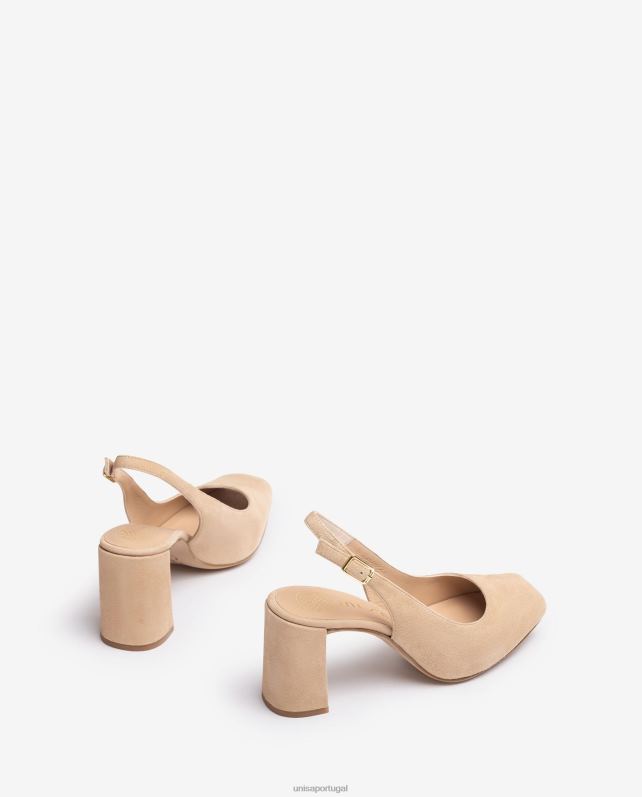 Unisa sling peep toe quadrado para trás mulheres 6V2Z6527 bege