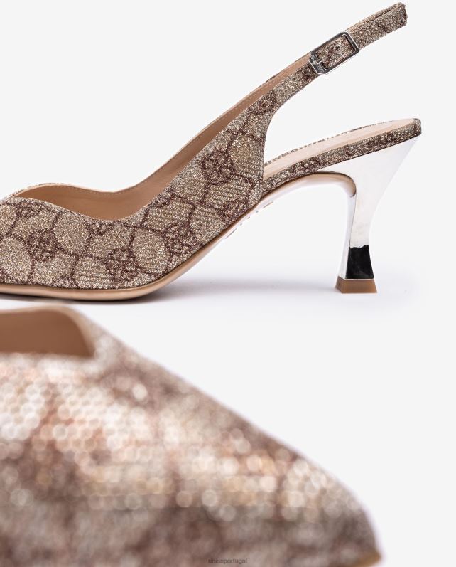 Unisa slingback com salto pintado mulheres 6V2Z6516 gracioso