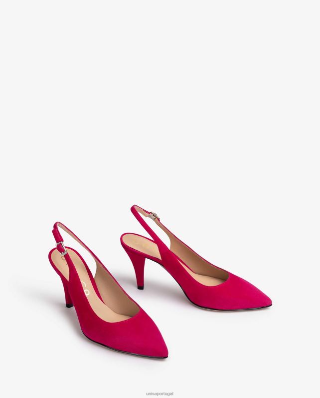Unisa slingback de camurça bico fino mulheres 6V2Z6540 rosa