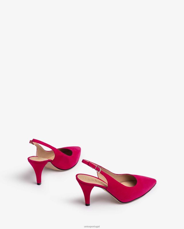 Unisa slingback de camurça bico fino mulheres 6V2Z6540 rosa