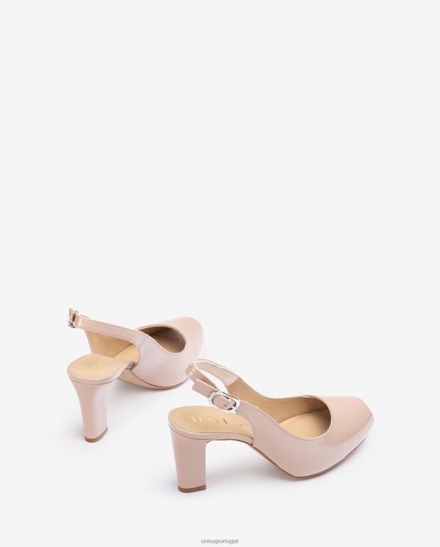 Unisa slingbacks peep toe de couro envernizado mulheres 6V2Z6547 gracioso