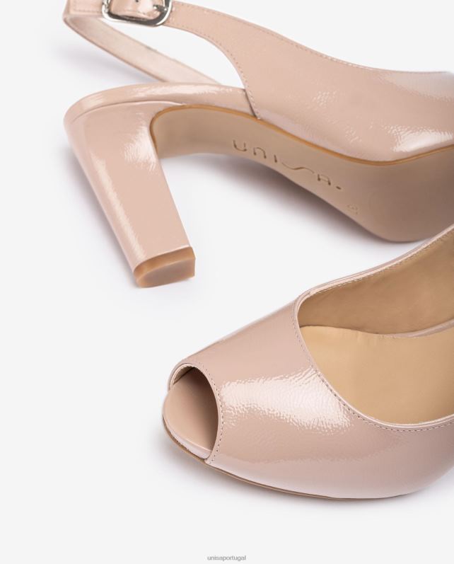 Unisa slingbacks peep toe de couro envernizado mulheres 6V2Z6547 gracioso