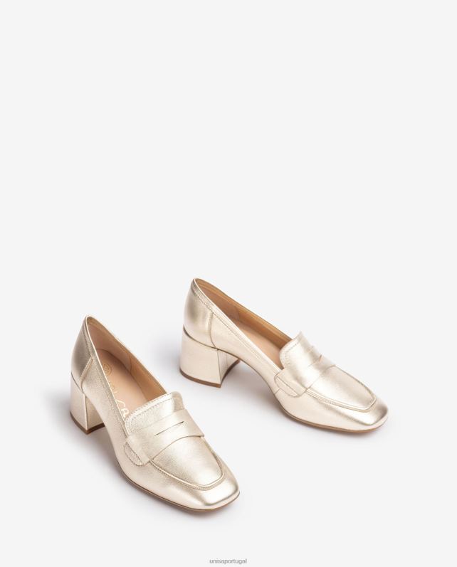 Unisa mocassim com salto mulheres 6V2Z6609 moda