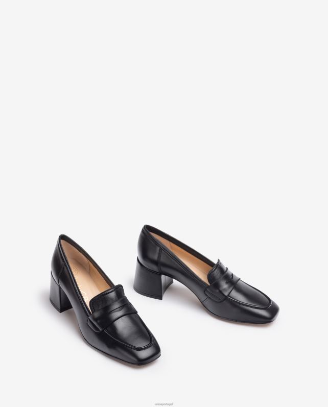 Unisa mocassim com salto mulheres 6V2Z6610 preto