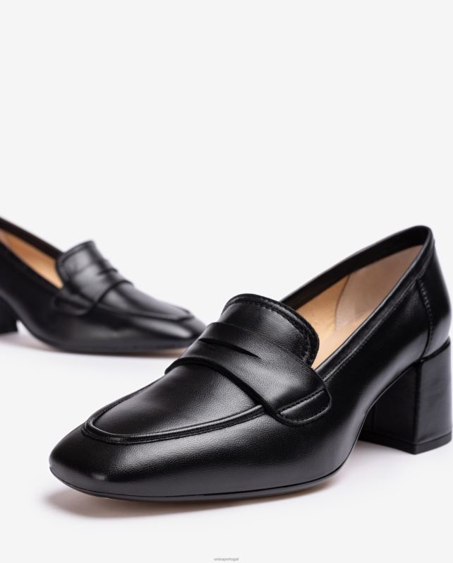 Unisa mocassim com salto mulheres 6V2Z6610 preto
