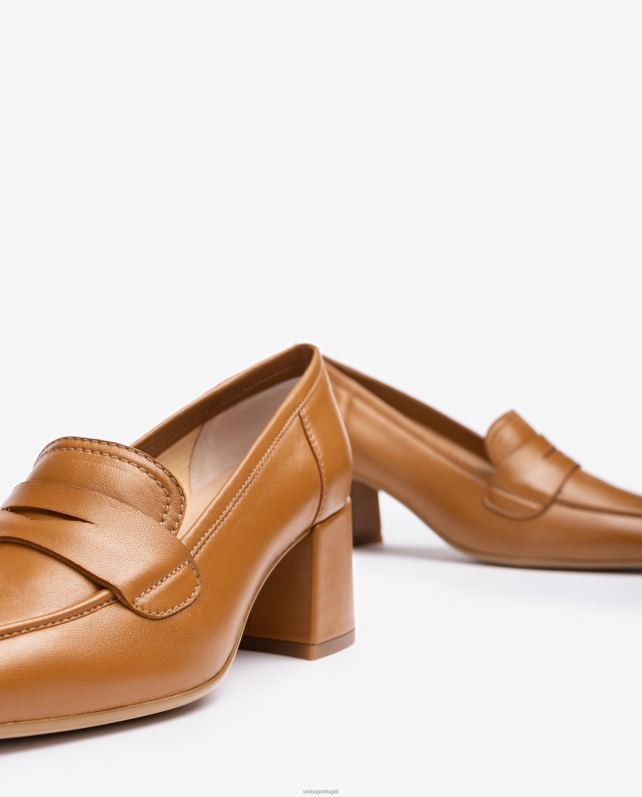 Unisa mocassim com salto mulheres 6V2Z6611 marrom