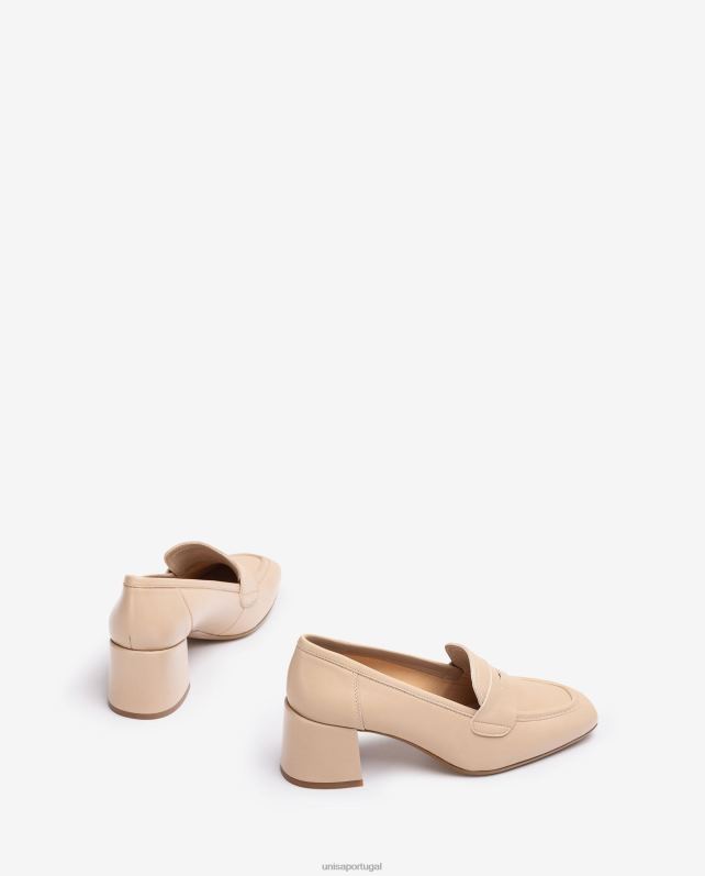 Unisa mocassim com salto mulheres 6V2Z6612 bege