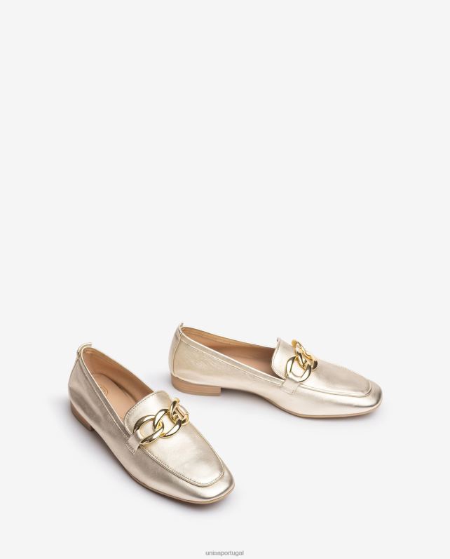 Unisa mocassim com uma corrente mulheres 6V2Z6601 moda