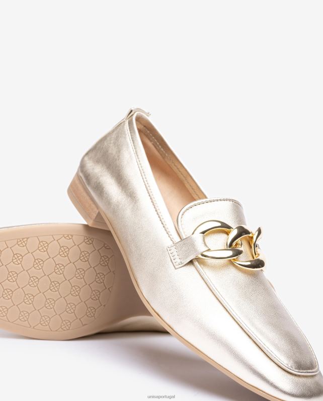 Unisa mocassim com uma corrente mulheres 6V2Z6601 moda