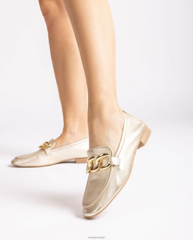 Unisa mocassim com uma corrente mulheres 6V2Z6601 moda