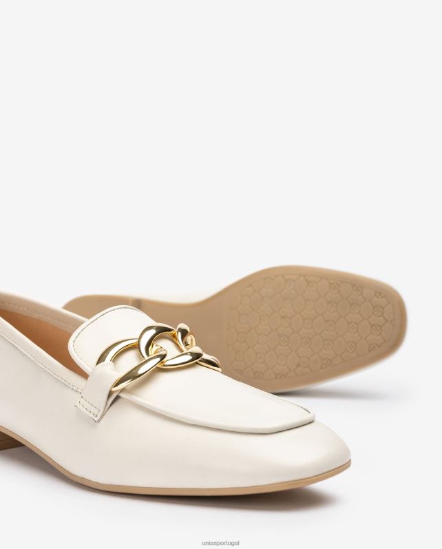 Unisa mocassim com uma corrente mulheres 6V2Z6602 branco