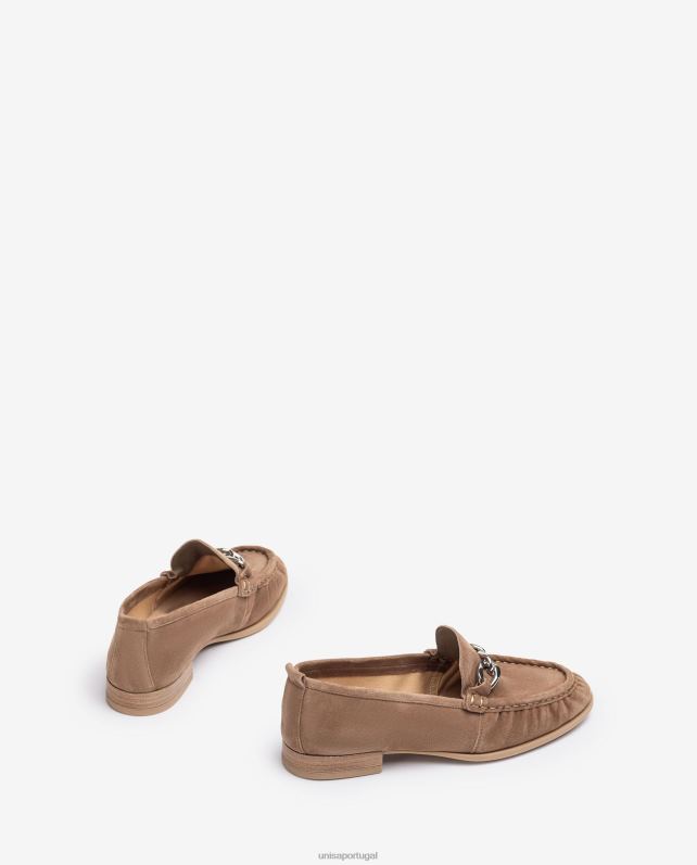 Unisa mocassim com uma corrente mulheres 6V2Z6617 gracioso