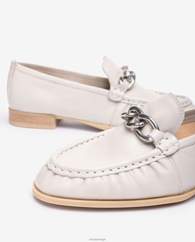 Unisa mocassim com uma corrente mulheres 6V2Z6623 bege
