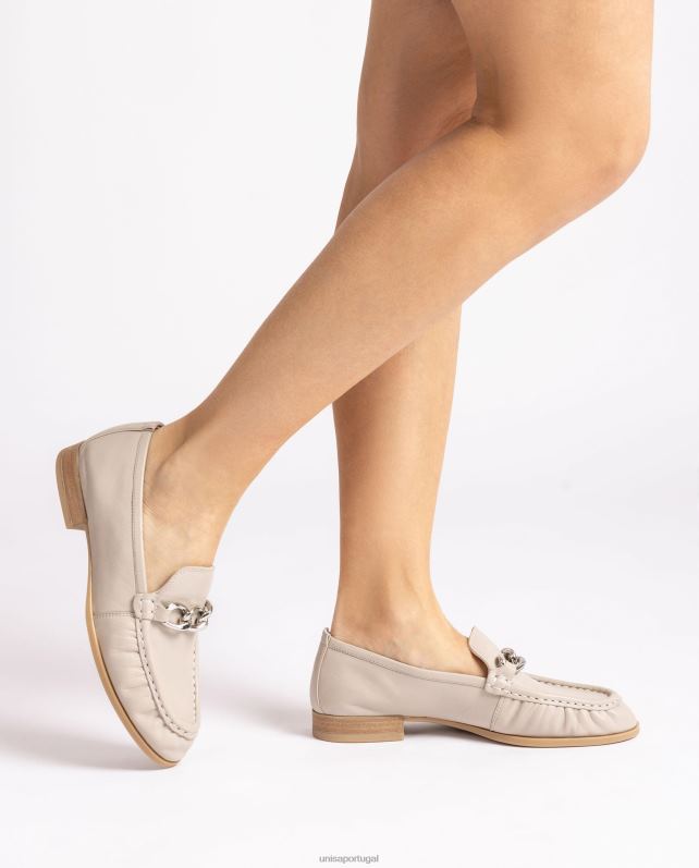Unisa mocassim com uma corrente mulheres 6V2Z6623 bege