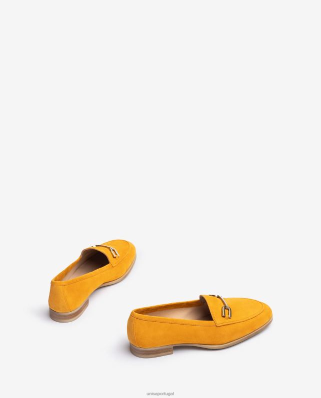 Unisa mocassim de camurça mulheres 6V2Z61276 amarelo