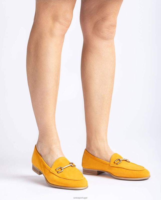 Unisa mocassim de camurça mulheres 6V2Z61276 amarelo