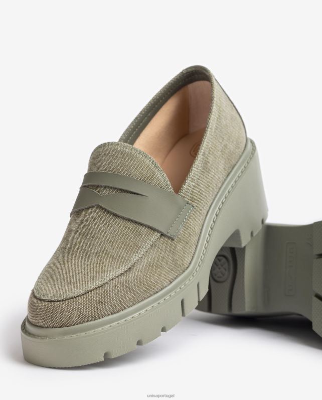Unisa mocassim ecolino mulheres 6V2Z61263 verde