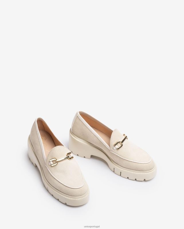 Unisa mocassim ecolino mulheres 6V2Z6613 branco