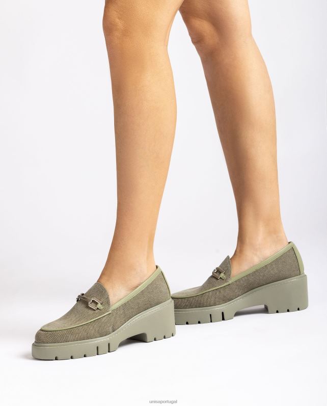 Unisa mocassim ecolino mulheres 6V2Z6614 verde