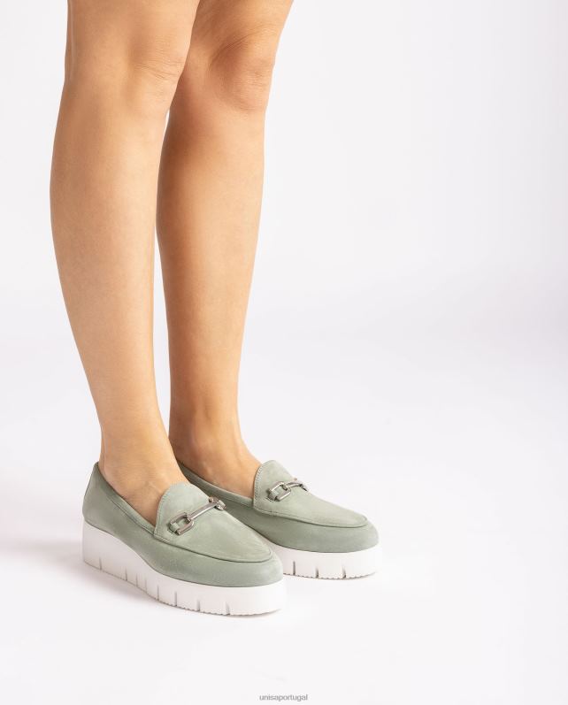 Unisa mocassim plataforma mulheres 6V2Z6600 verde