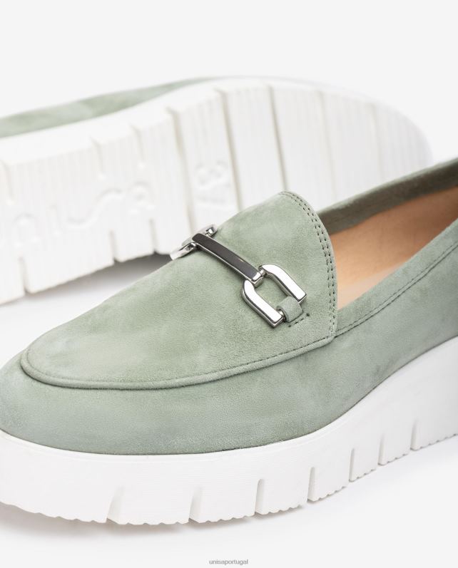 Unisa mocassim plataforma mulheres 6V2Z6600 verde