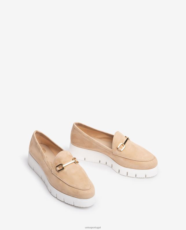 Unisa mocassim plataforma mulheres 6V2Z6626 bege