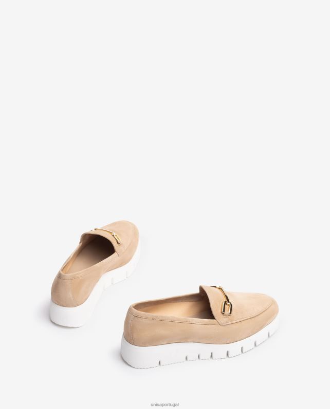 Unisa mocassim plataforma mulheres 6V2Z6626 bege