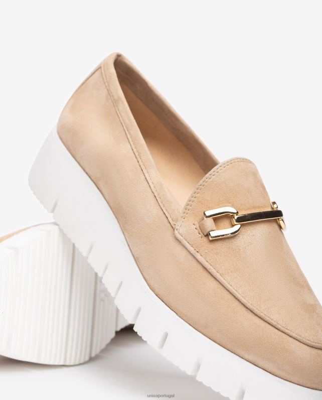 Unisa mocassim plataforma mulheres 6V2Z6626 bege