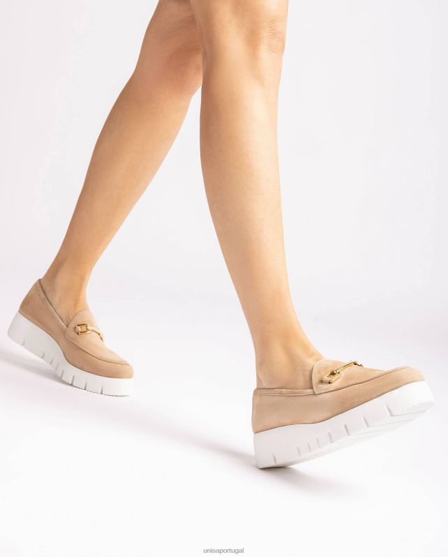 Unisa mocassim plataforma mulheres 6V2Z6626 bege