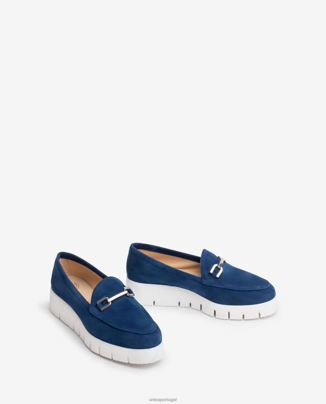 Unisa mocassim plataforma mulheres 6V2Z6627 azul