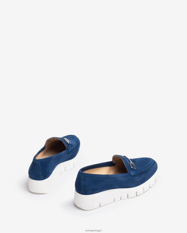 Unisa mocassim plataforma mulheres 6V2Z6627 azul