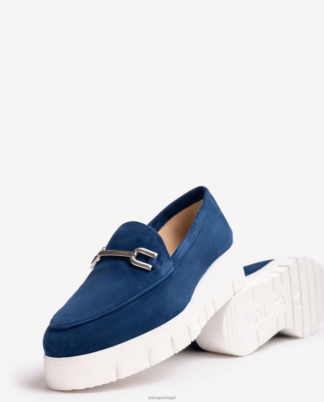 Unisa mocassim plataforma mulheres 6V2Z6627 azul