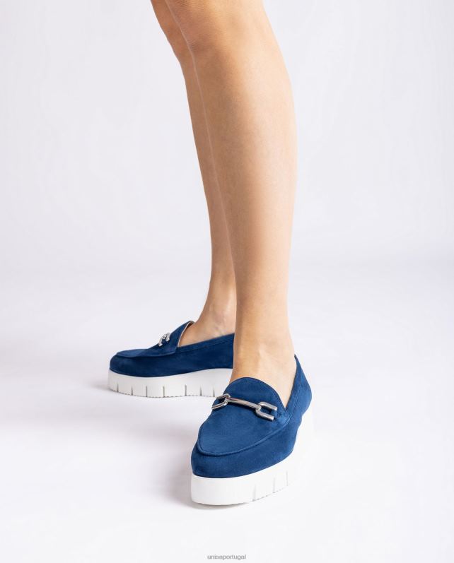 Unisa mocassim plataforma mulheres 6V2Z6627 azul