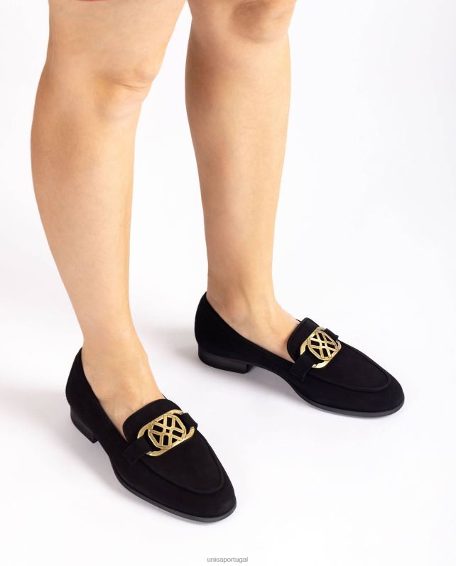 Unisa mocassins com guarnição mulheres 6V2Z61281 preto