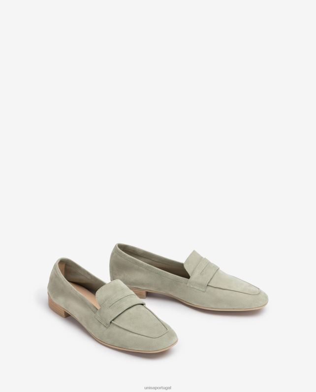 Unisa mocassins de camurça mulheres 6V2Z6597 verde