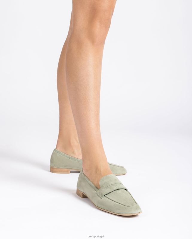 Unisa mocassins de camurça mulheres 6V2Z6597 verde
