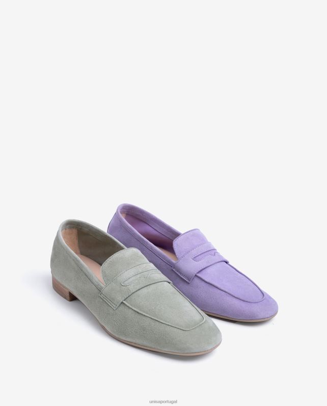 Unisa mocassins de camurça mulheres 6V2Z6597 verde