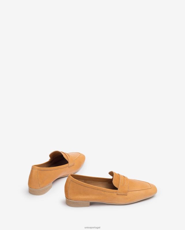 Unisa mocassins de couro mulheres 6V2Z6598 marrom