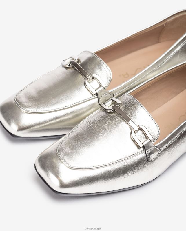 Unisa mocassins planos com guarnição mulheres 6V2Z61277 moda