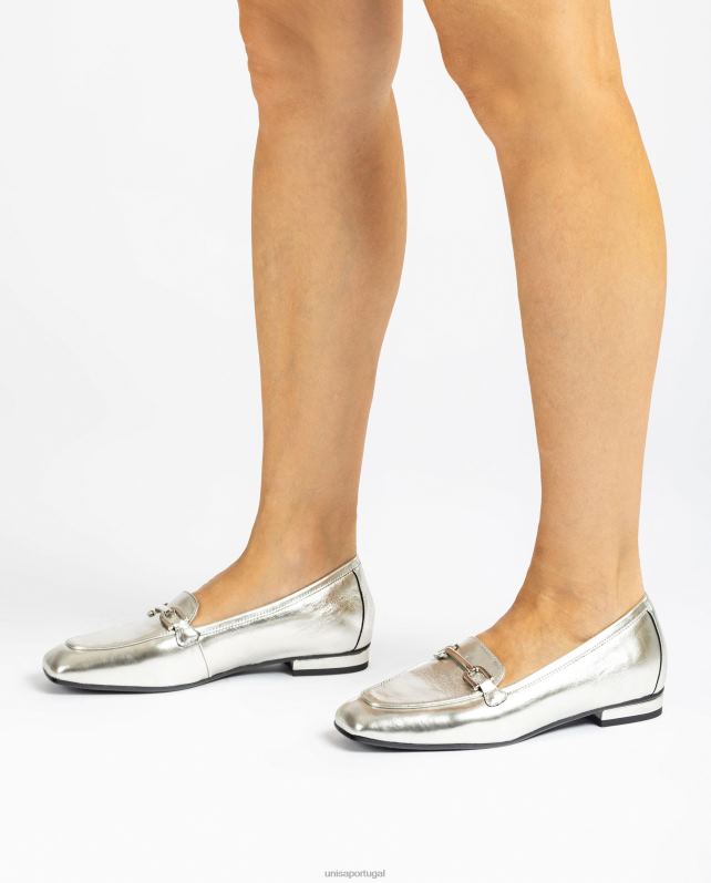 Unisa mocassins planos com guarnição mulheres 6V2Z61277 moda