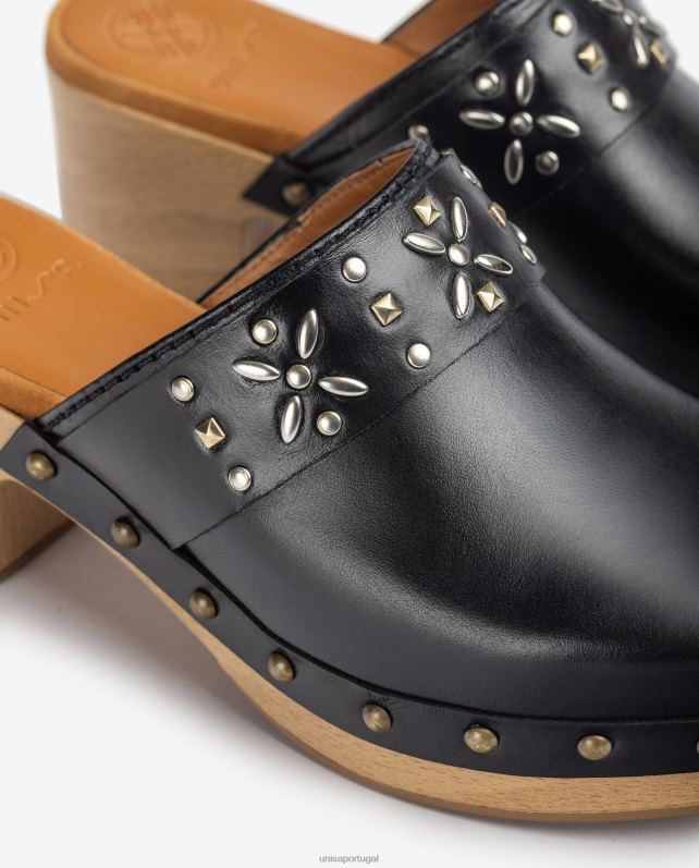 Unisa mula com tachas mulheres 6V2Z6821 preto