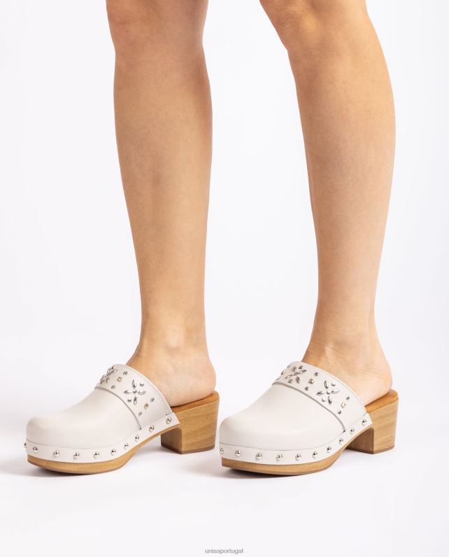 Unisa mula com tachas mulheres 6V2Z6822 branco