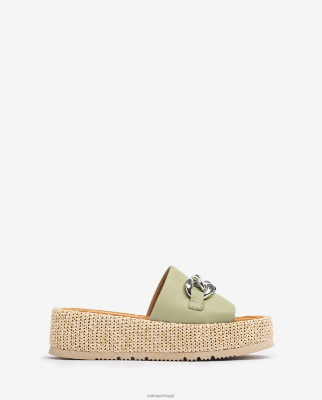 Unisa sandália com corrente na gáspea mulheres 6V2Z6800 verde